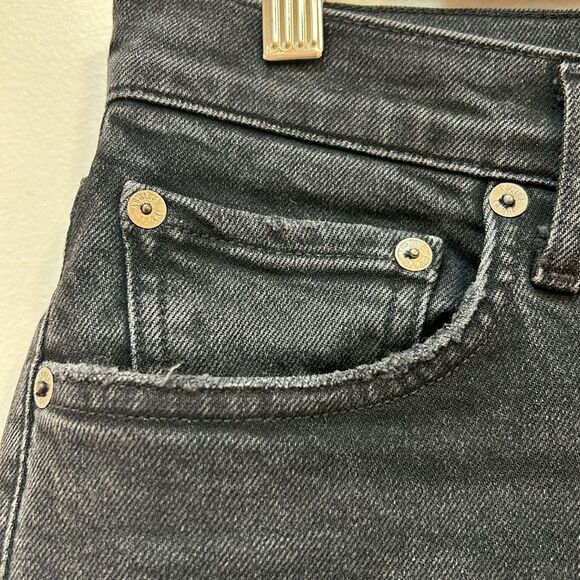 Agolde Nico High Rise Black Wash Slim Jeans - Picture 4 of 12